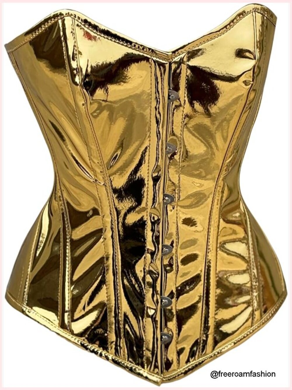 Heavy Duty Over Bust PVC Corset Waist Trainer Steel Boned Costume